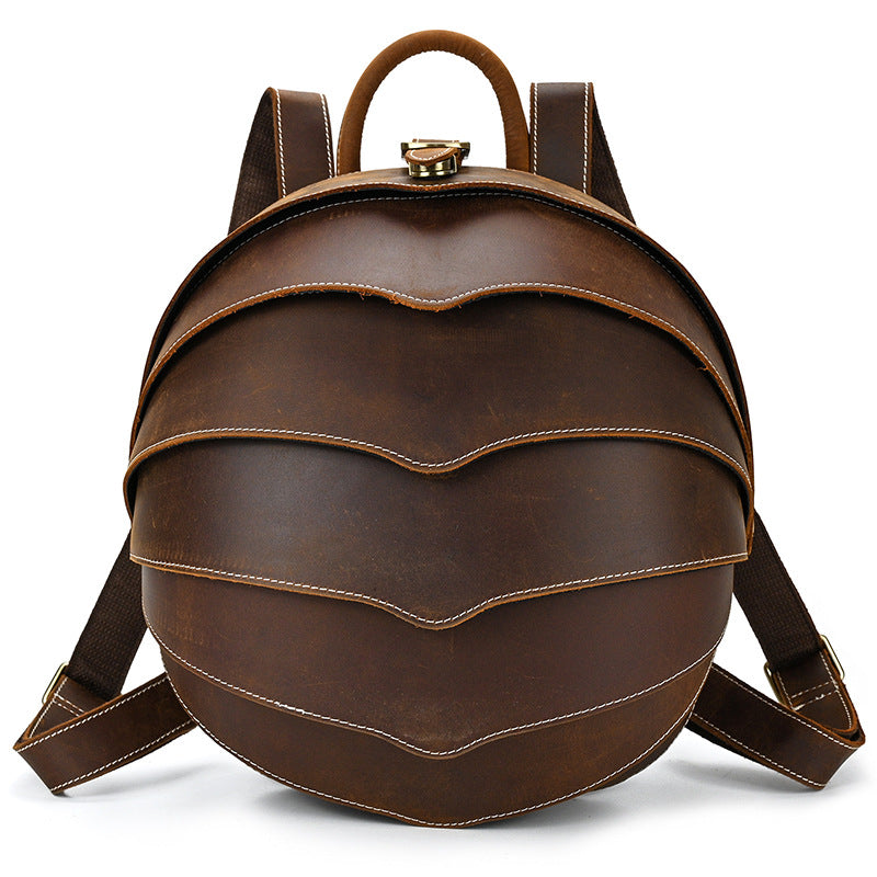 GOKA & MESCHÉ Sensei Turtle Shell Backpack – Full-Grain Leather Luxury Bag with Unique & Modern Design