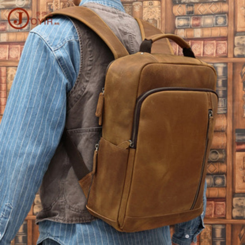 GOKA & MESCHÉ Full-Grain Cowhide Leather Travel Bag – Premium Handcrafted Weekender for Business & Leisure