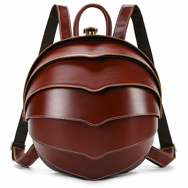 GOKA & MESCHÉ Sensei Turtle Shell Backpack – Full-Grain Leather Luxury Bag with Unique & Modern Design