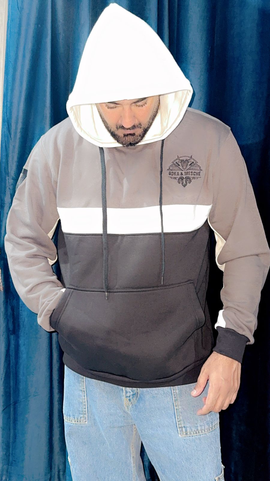 GOKA & MESCHÉ Men’s Premium Oversized Hoodie – Cotton Fleece Pullover Sweatshirt (Streetwear Style)