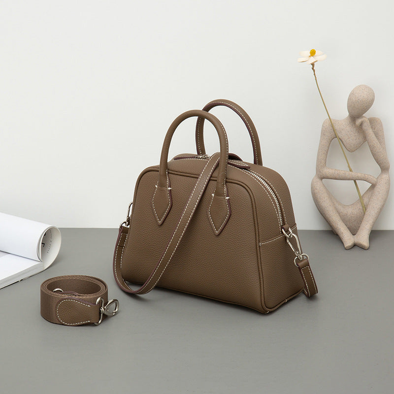 GOKA & MESCHÉ Leather Satchel Handbag – Premium Top-Grain Cowhide Leather Tote