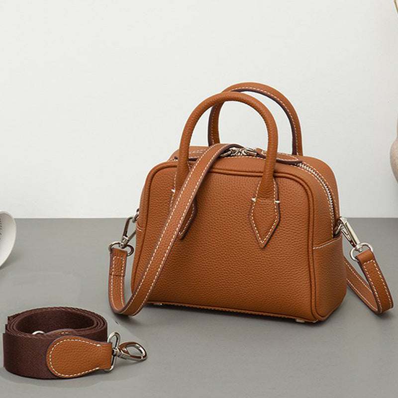 GOKA & MESCHÉ Leather Satchel Handbag – Premium Top-Grain Cowhide Leather Tote