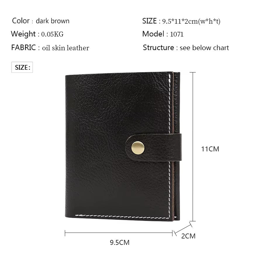GOKA & MESCHÉ Leather Coin Holder for Women – Compact Small Coin Purse & Mini Wallet