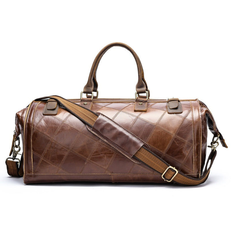 GOKA & MESCHÉ Luxury Weekender Bag – Handmade Leather Tote for Travel, Sports & Business (Luxury Brown)