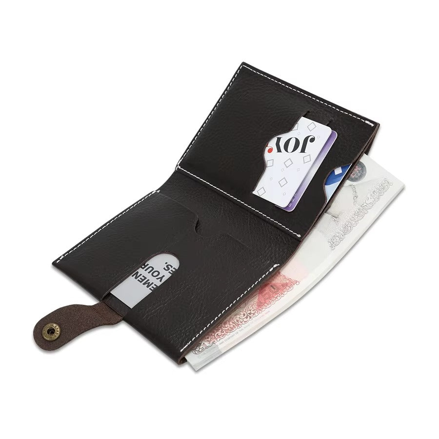GOKA & MESCHÉ Leather Coin Holder for Women – Compact Small Coin Purse & Mini Wallet