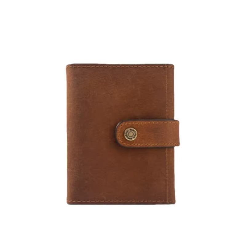 GOKA & MESCHÉ Folding Buckle Card Holder Wallet – Compact Leather Wallet with Secure Closure