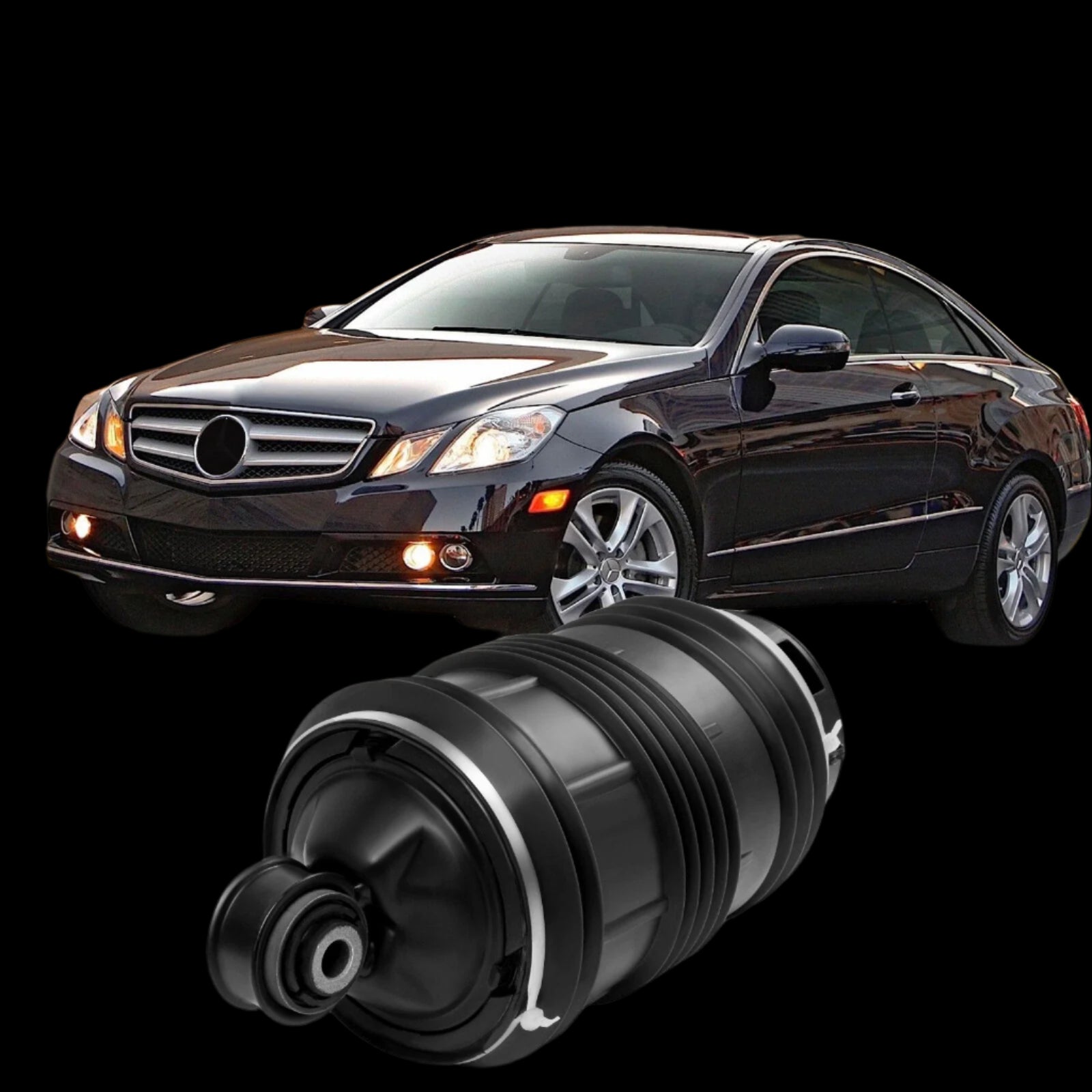 GOKA & MESCH’E 3-Pin Rear Left Air Suspension Spring – Mercedes W211 E320 E500 E550 CLS500 CLS550 (OE 2113200725 / 2113201225)