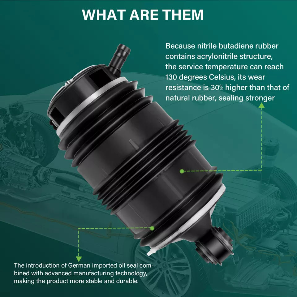 GOKA & MESCH’E 3-Pin Rear Left Air Suspension Spring – Mercedes W211 E320 E500 E550 CLS500 CLS550 (OE 2113200725 / 2113201225)
