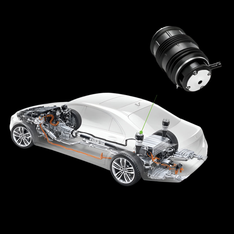 GOKA & MESCH’E 3-Pin Rear Left Air Suspension Spring – Mercedes W211 E320 E500 E550 CLS500 CLS550 (OE 2113200725 / 2113201225)