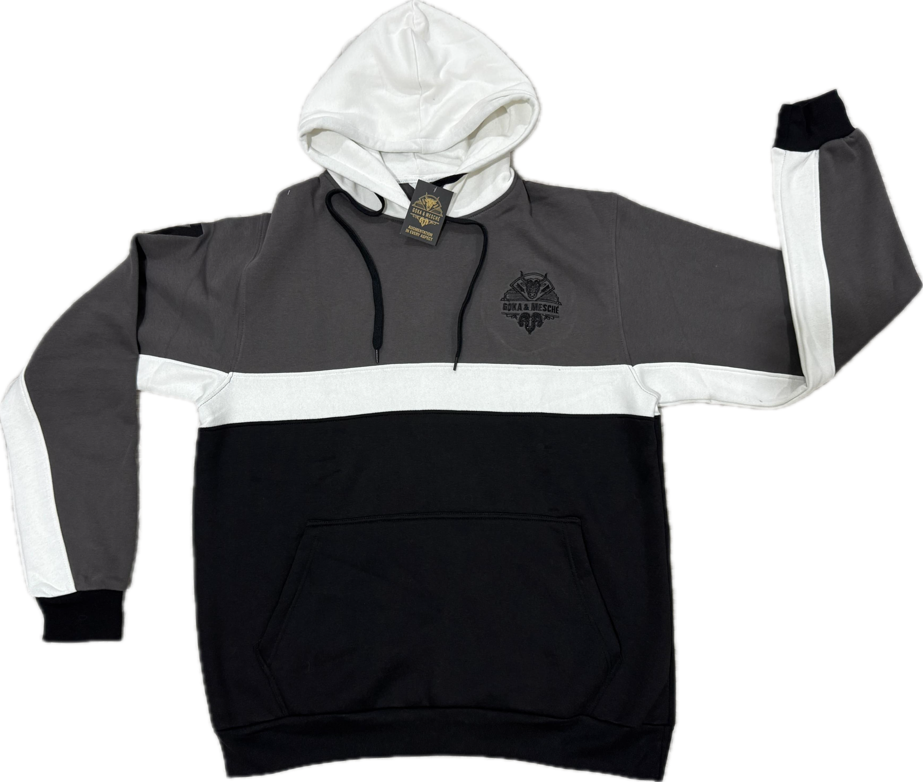 GOKA & MESCHÉ Men’s Premium Oversized Hoodie – Cotton Fleece Pullover Sweatshirt (Streetwear Style)
